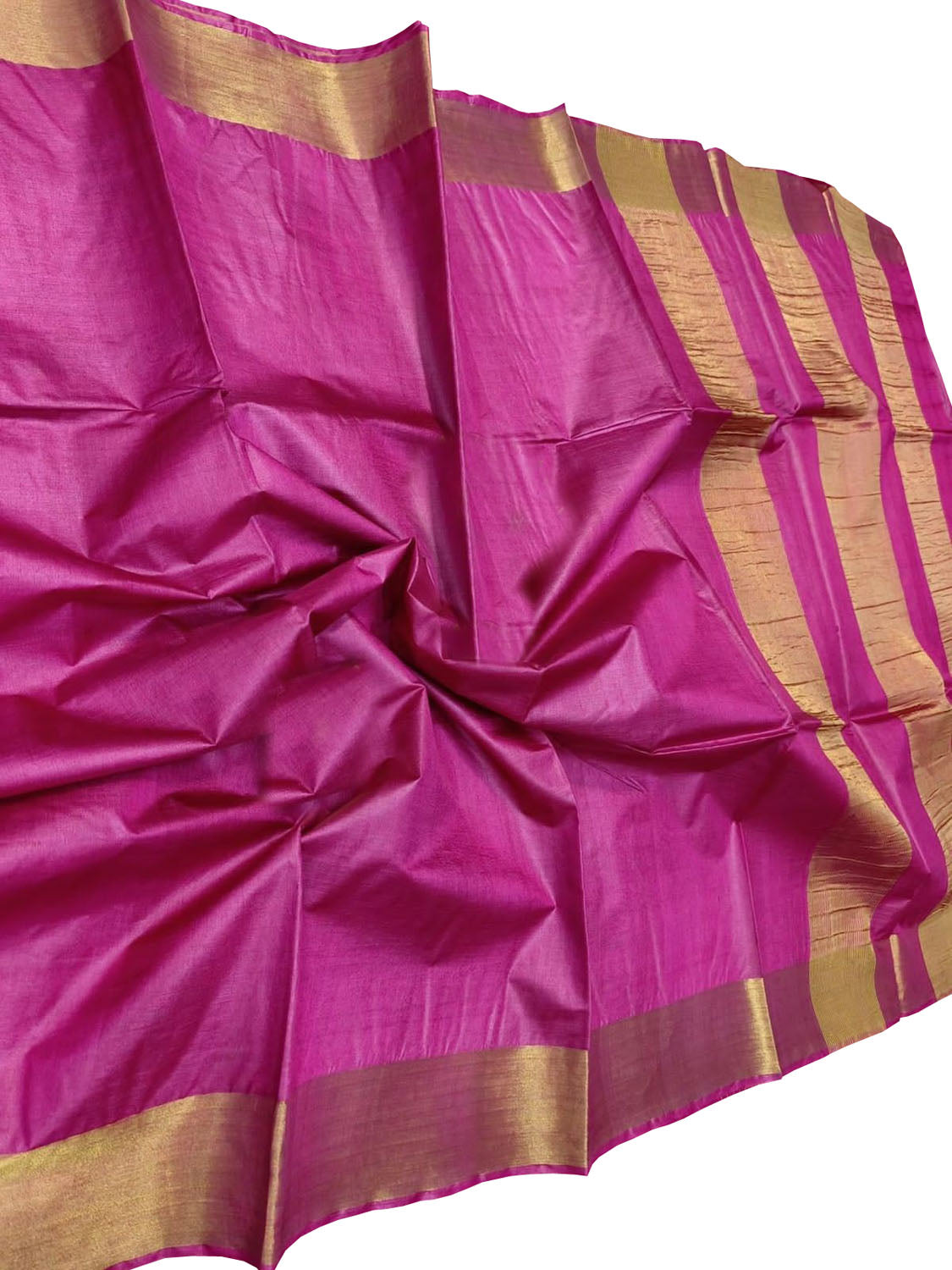 Exquisite Pink Bhagalpur Handloom Tussar Silk Saree - Luxurion World