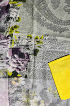Multicolor Bhagalpur Pure Linen Digital Printed Saree - Luxurion World