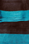 Black Bhagalpur Pure Linen Saree - Luxurion World