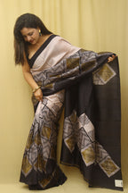 Vibrant Block Printed Bishnupuri Silk Saree: A Multicolor Masterpiece - Luxurion World