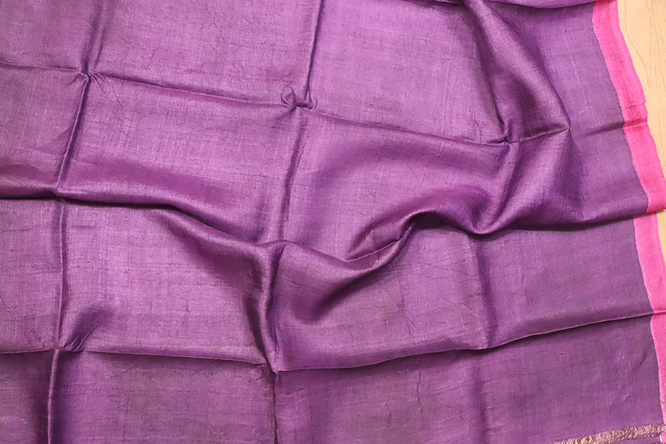 Pastel Block Printed Tussar Silk Saree: Elegant and Ethereal - Luxurion World