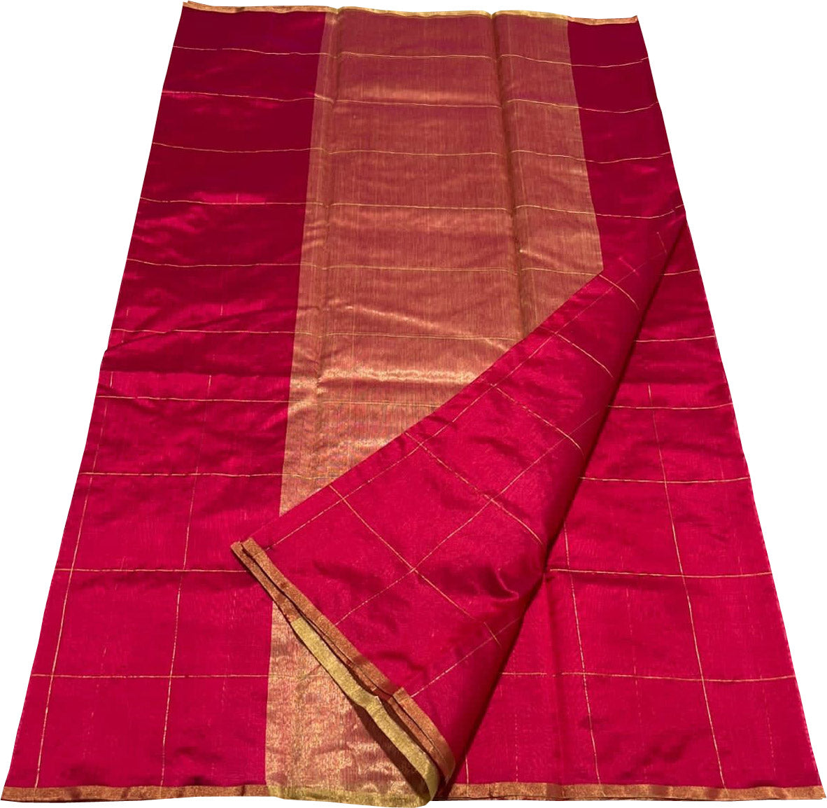 Pink Chanderi Handloom Pure Katan Silk Saree - Luxurion World