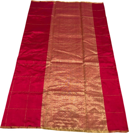 Pink Chanderi Handloom Pure Katan Silk Saree - Luxurion World