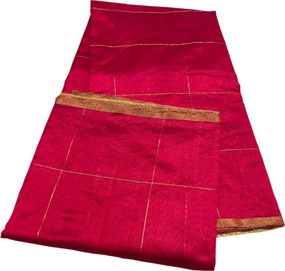 Pink Chanderi Handloom Pure Katan Silk Saree - Luxurion World