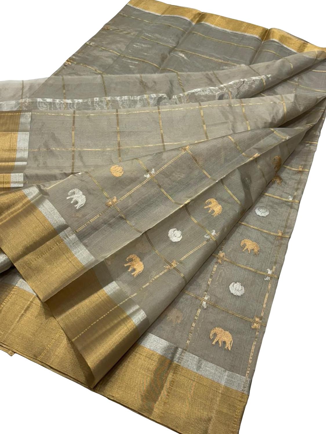 Pastel Chanderi Handloom Silk Saree - Luxurion World