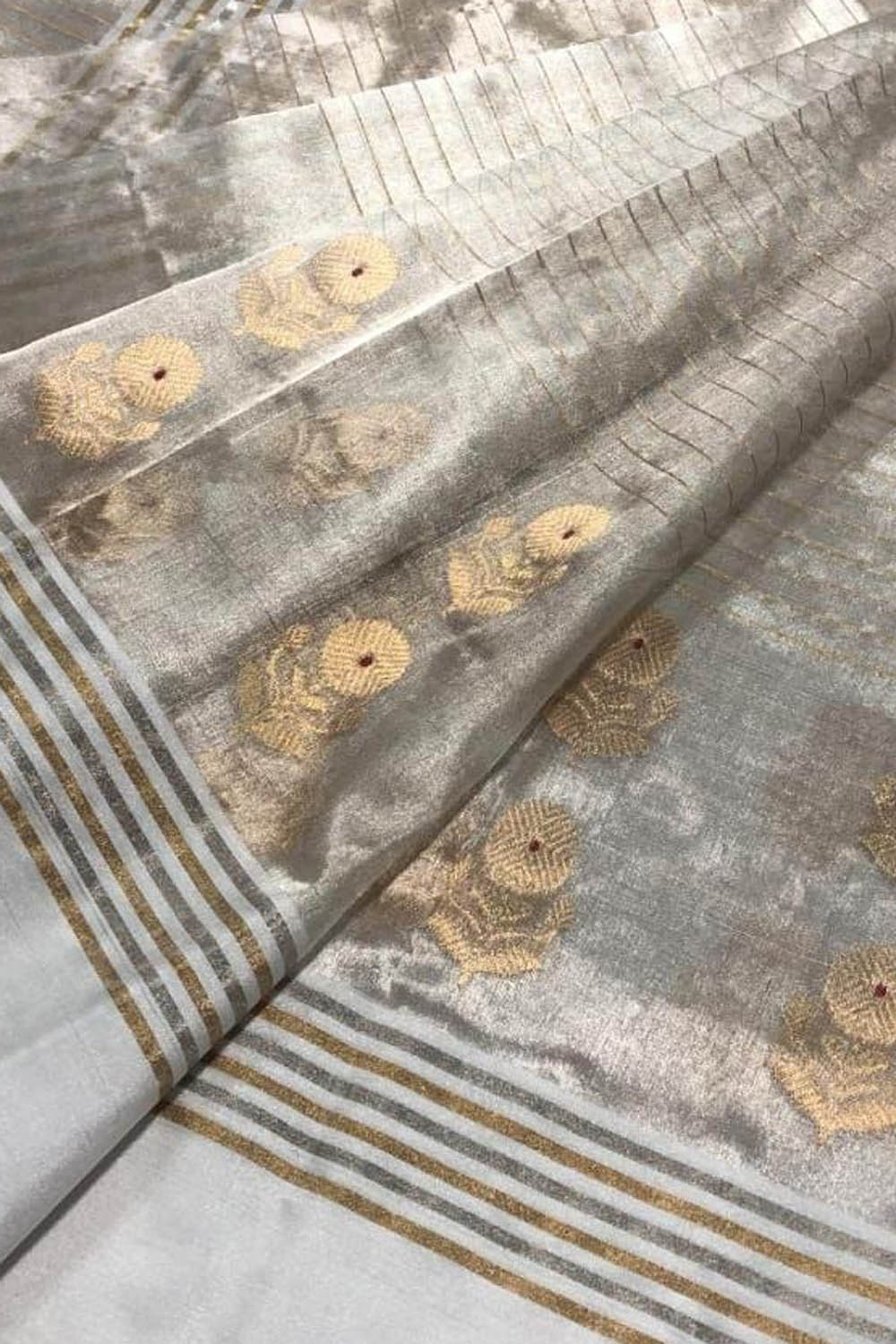 Pastel Chanderi Handloom Silk Saree - Luxurion World