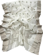 Elegant Off White Chanderi Silk Saree - Luxurion World