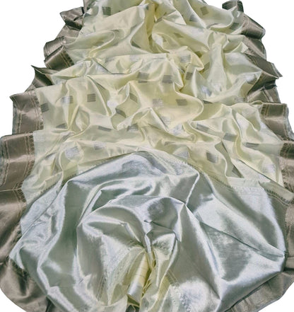 Pastel Chanderi Handloom Pure Katan Silk Saree - Luxurion World