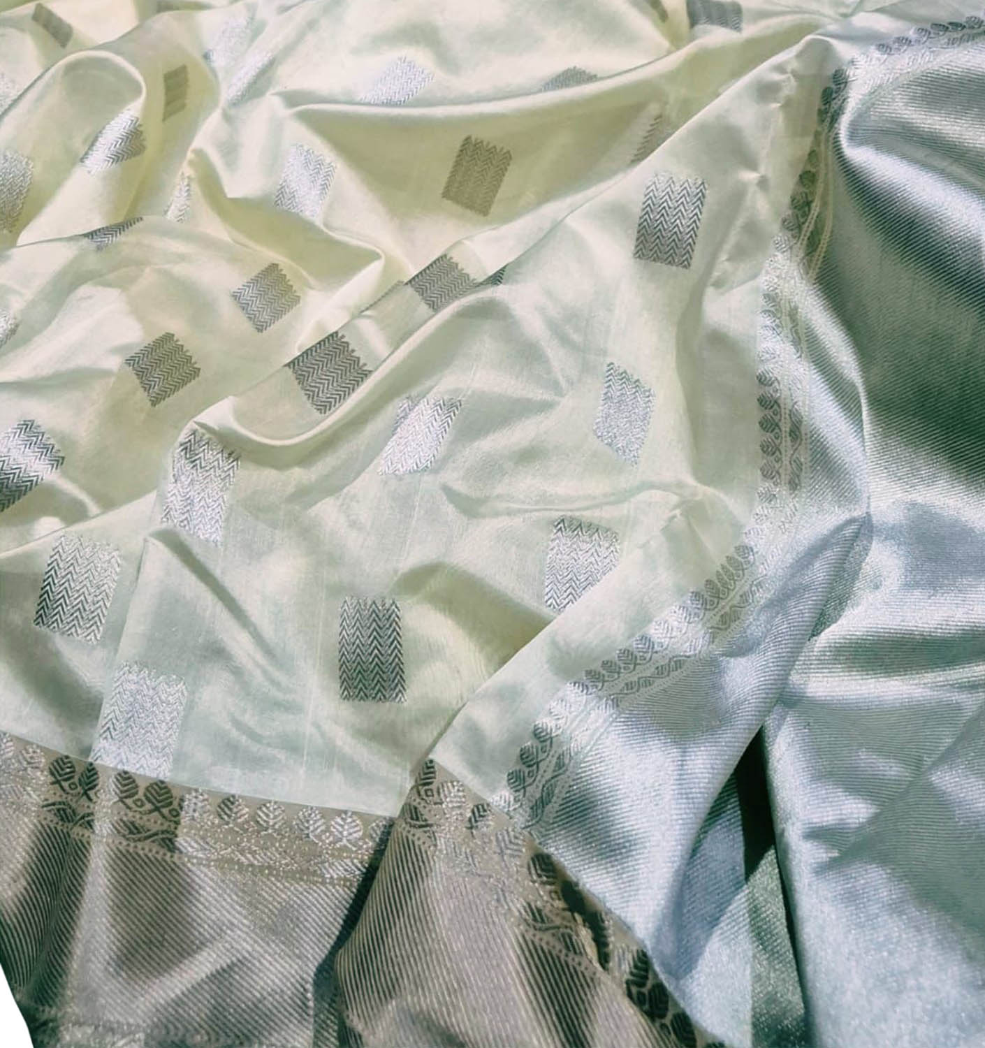 Pastel Chanderi Handloom Pure Katan Silk Saree - Luxurion World