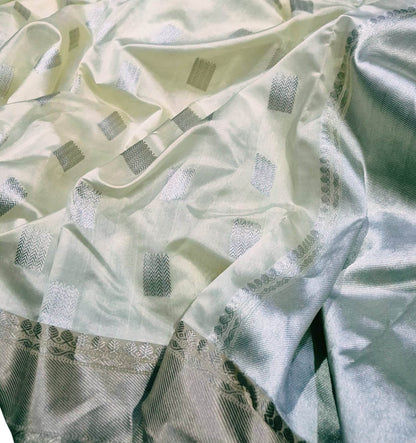 Pastel Chanderi Handloom Pure Katan Silk Saree - Luxurion World