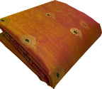 Orange And Yellow Shot Chanderi Handloom Katan Silk Saree - Luxurion World