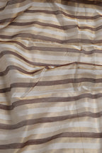 Golden Chanderi Handloom Pure Cotton Silk Stripes Design Saree - Luxurion World