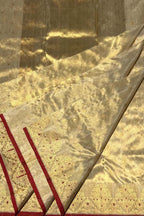 Golden Chanderi Handloom Pure Tissue Silk Booti Design Saree - Luxurion World