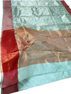 Blue Chanderi Pure Pattu Silk Saree - Luxurion World