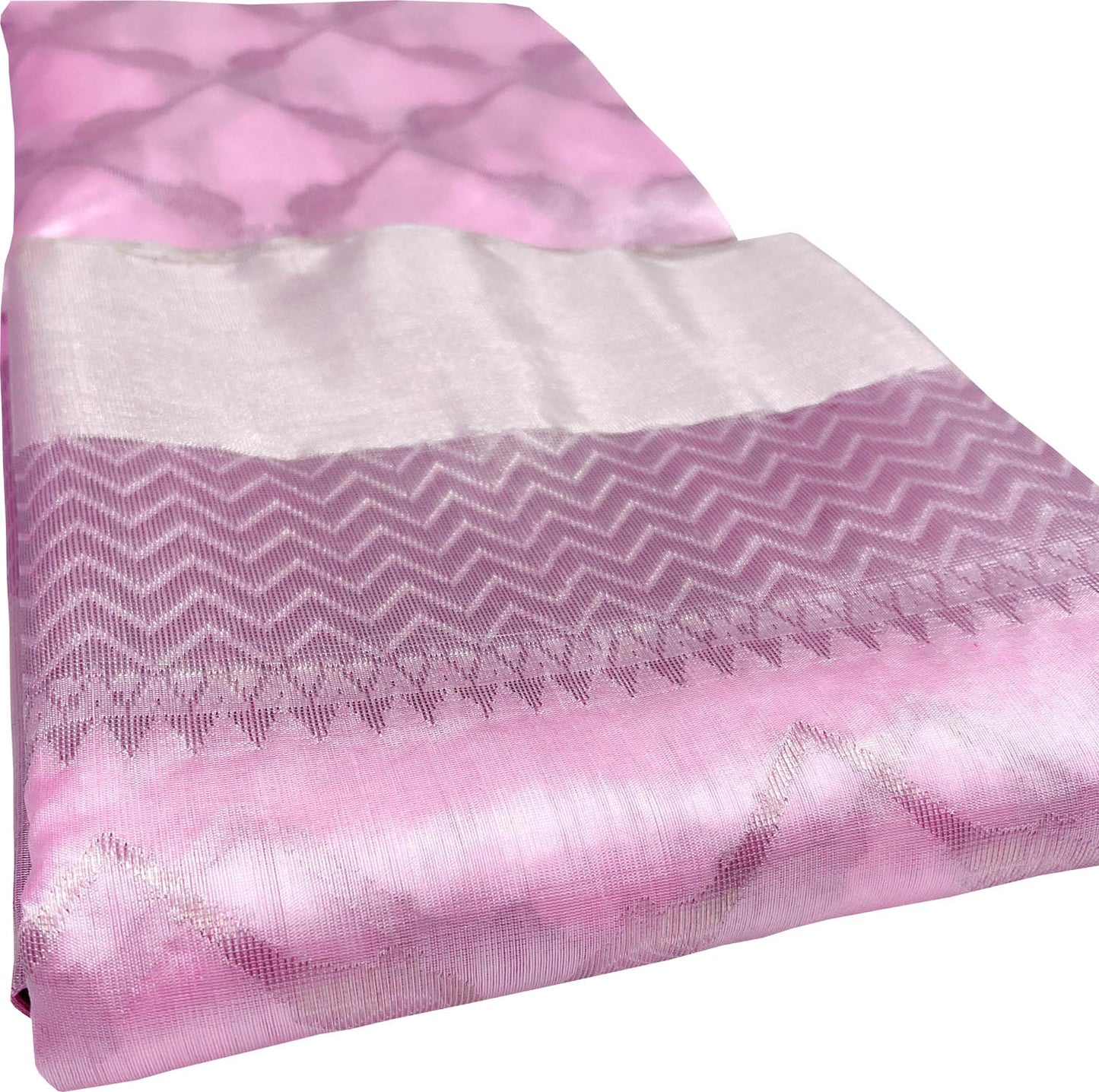 Elegant Pink Chanderi Handloom Pure Silk Saree - Luxurion World