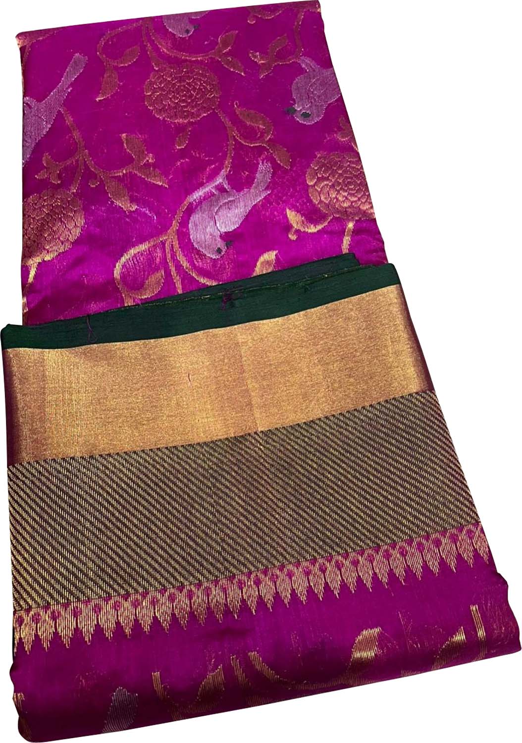 Elegant Pink Chanderi Handloom Pure Silk Saree - Luxurion World
