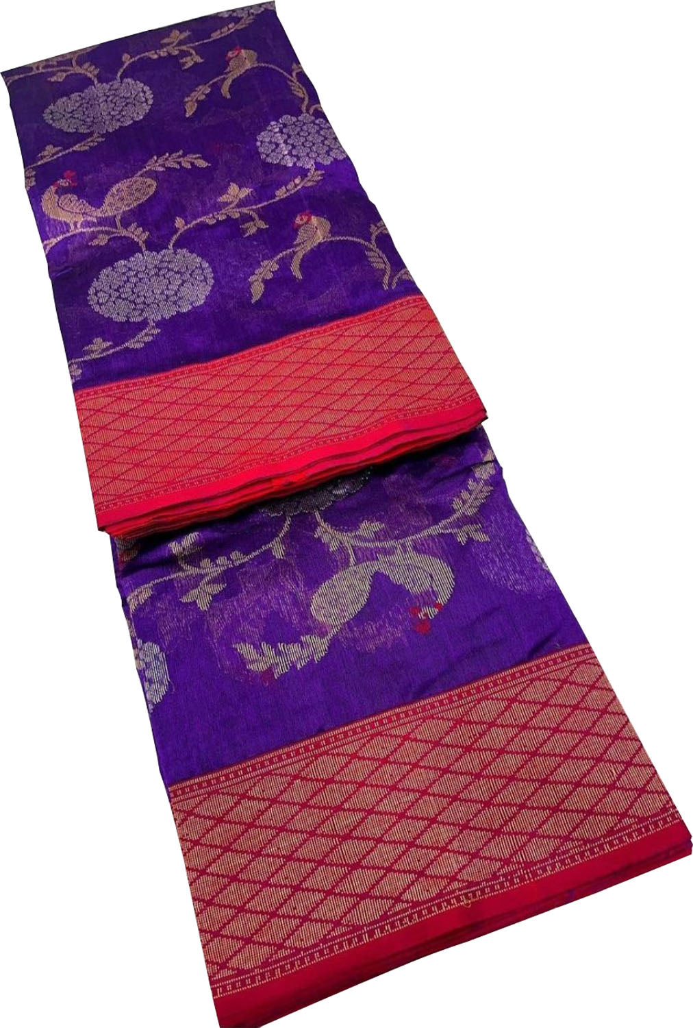 Elegant Purple Chanderi Handloom Silk Saree: A Timeless Classic - Luxurion World
