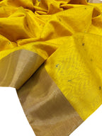 Stunning Yellow Chanderi Handloom Silk Cotton Saree: A Must-Have Ethnic Attire - Luxurion World
