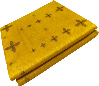 Stunning Yellow Chanderi Handloom Silk Cotton Saree: A Must-Have Ethnic Attire - Luxurion World