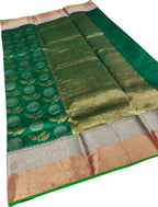 Exquisite Green Chanderi Handloom Pure Silk Saree: A Timeless Elegance - Luxurion World