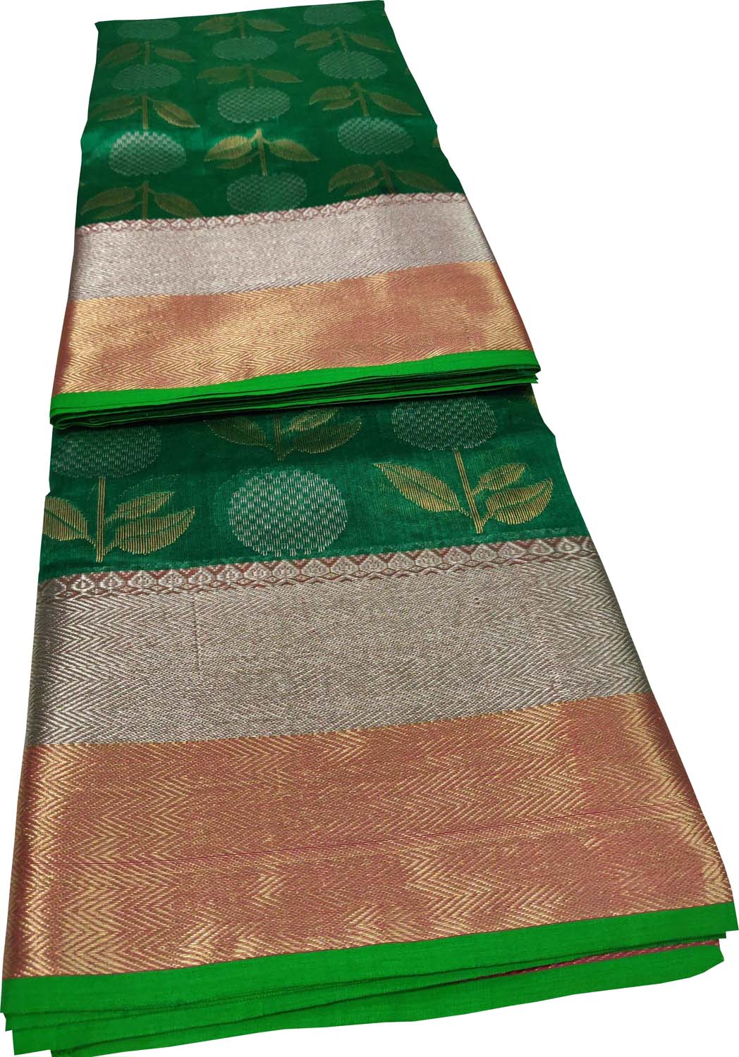 Exquisite Green Chanderi Handloom Pure Silk Saree: A Timeless Elegance - Luxurion World
