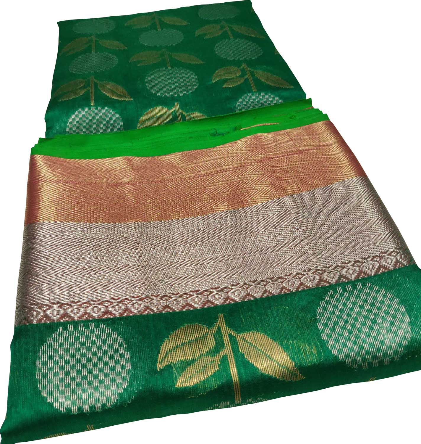 Exquisite Green Chanderi Handloom Pure Silk Saree: A Timeless Elegance - Luxurion World
