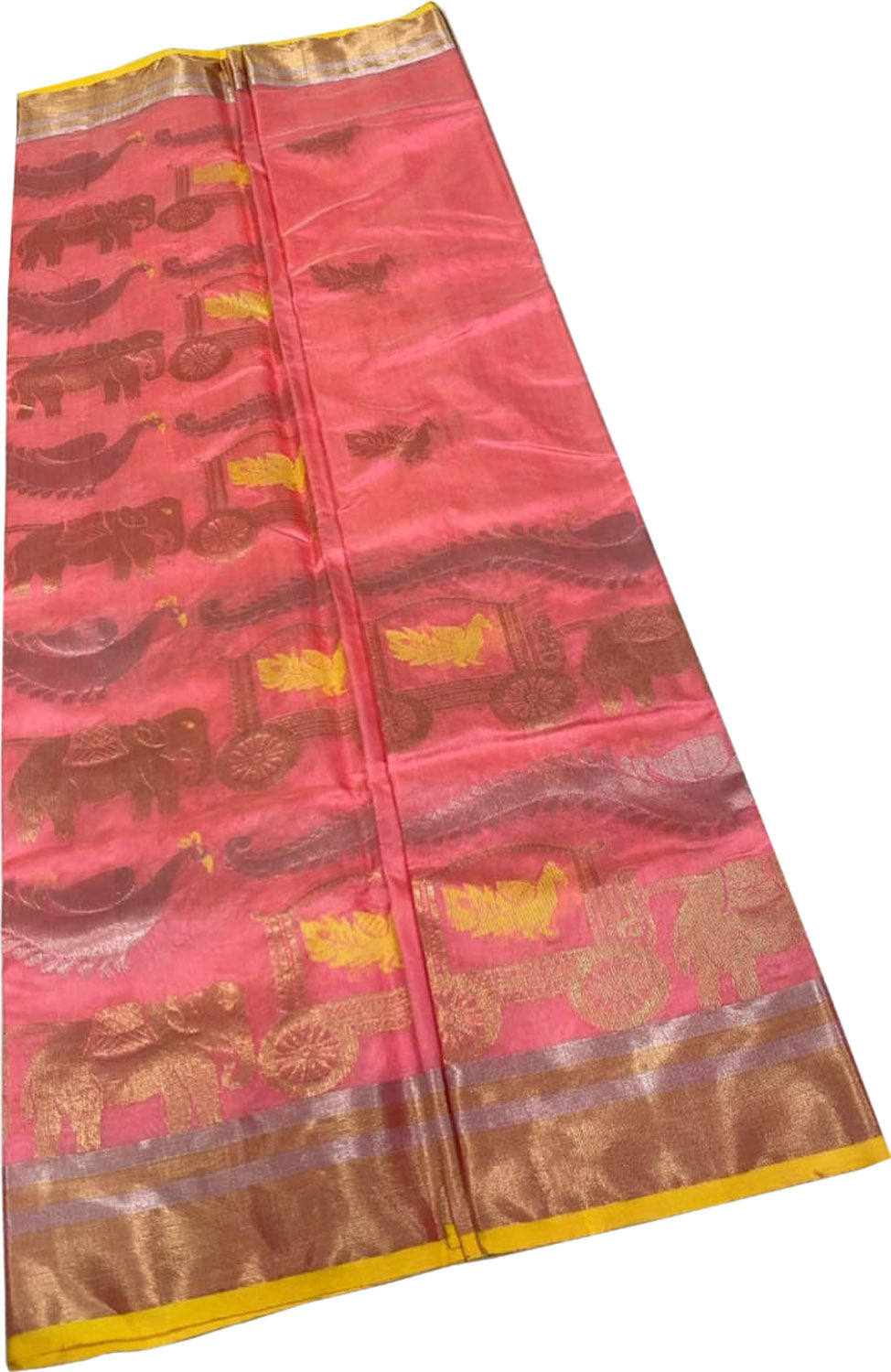 Elegant Pink Chanderi Handloom Pure Silk Saree: A Timeless Beauty - Luxurion World