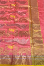 Elegant Pink Chanderi Handloom Pure Silk Saree: A Timeless Beauty - Luxurion World