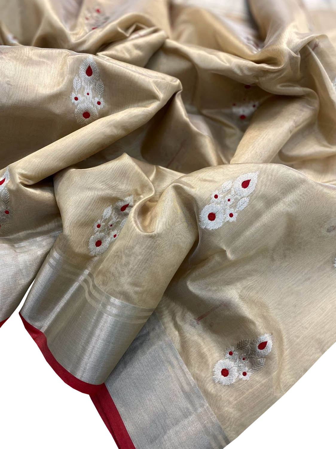 Pastel Chanderi Handloom Silk Saree - Luxurion World