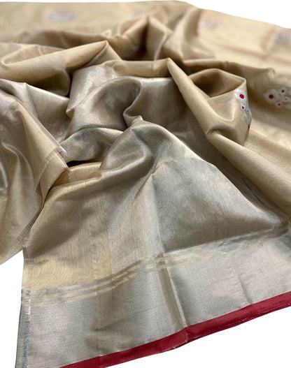 Pastel Chanderi Handloom Silk Saree - Luxurion World