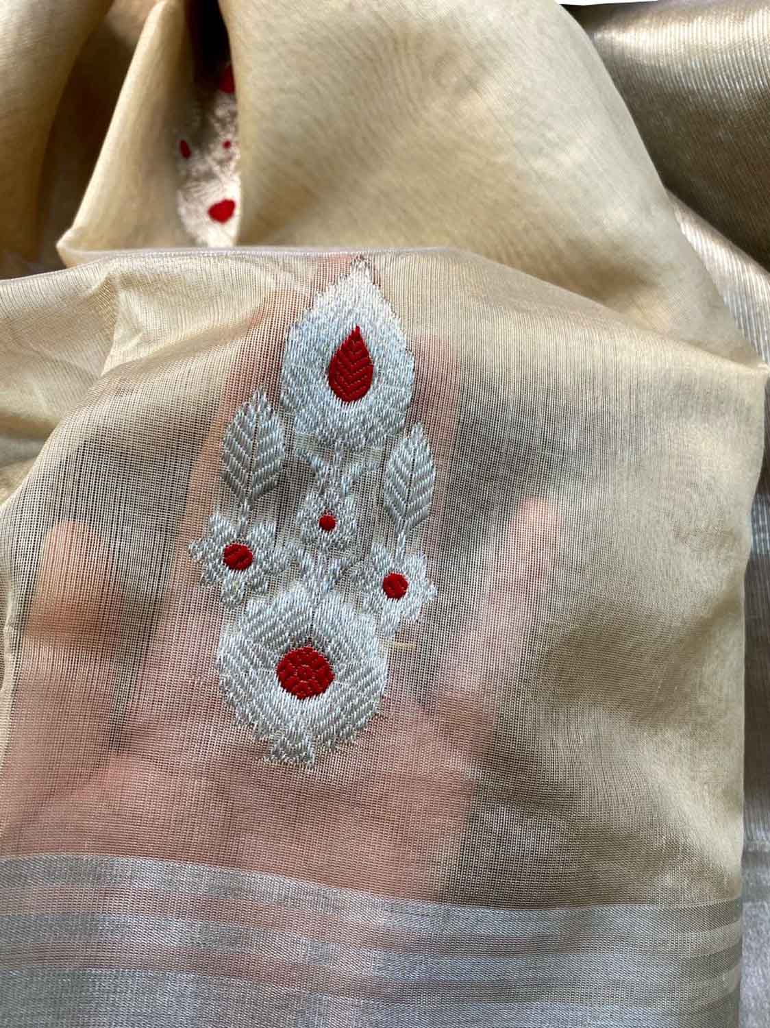 Pastel Chanderi Handloom Silk Saree - Luxurion World