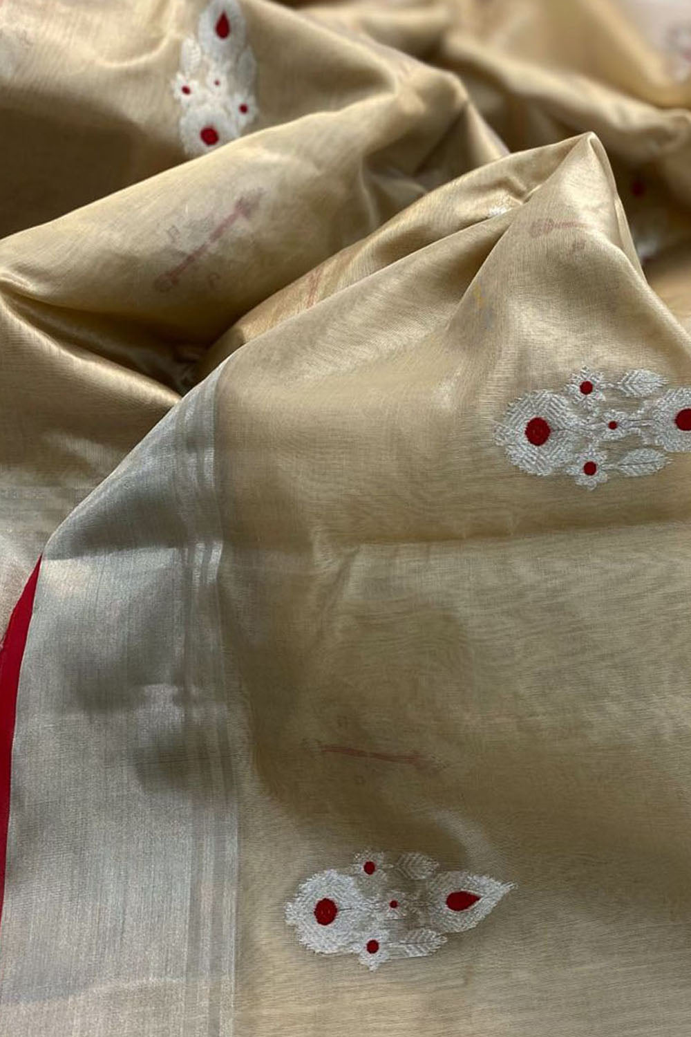 Pastel Chanderi Handloom Silk Saree - Luxurion World