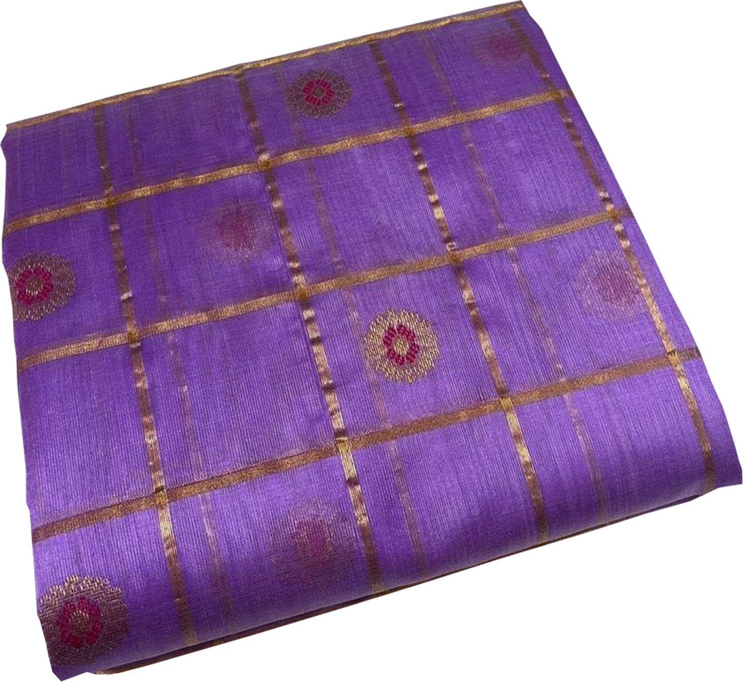 Elegant Purple Silk Saree: Chanderi Handloom Beauty - Luxurion World