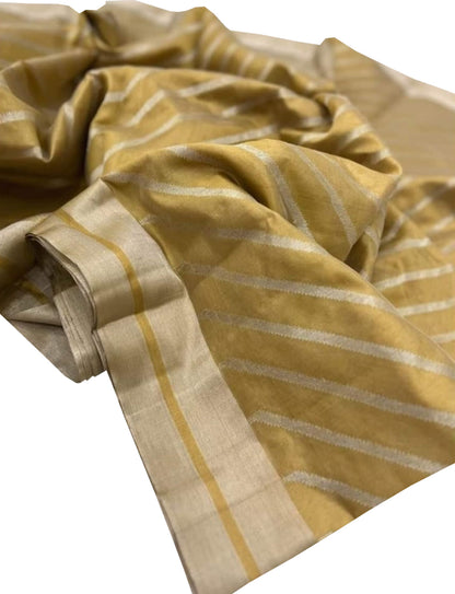 Pastel Chanderi Handloom Silk Saree - Luxurion World