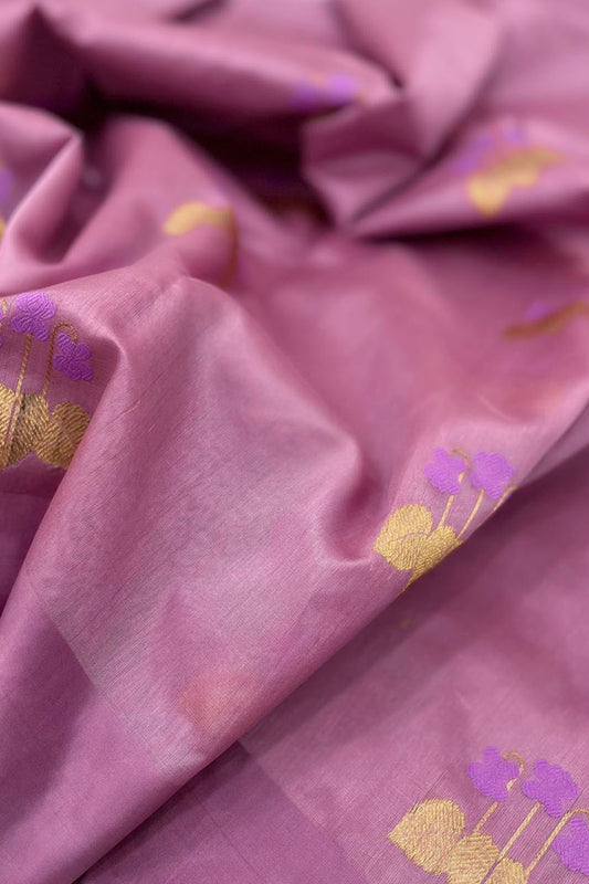 Pretty in Pink: Chanderi Handloom Pure Silk Saree - Luxurion World