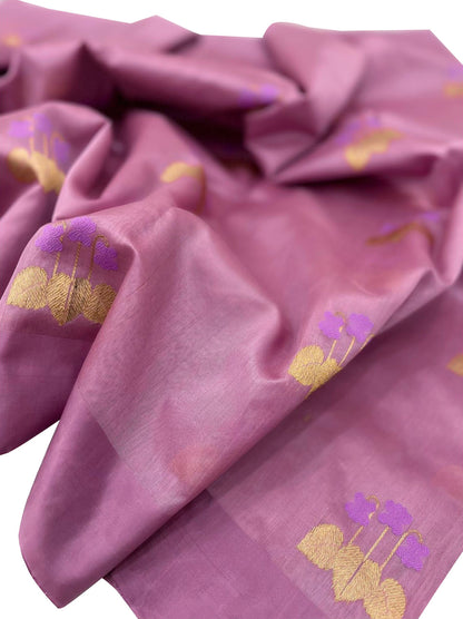 Pretty in Pink: Chanderi Handloom Pure Silk Saree - Luxurion World