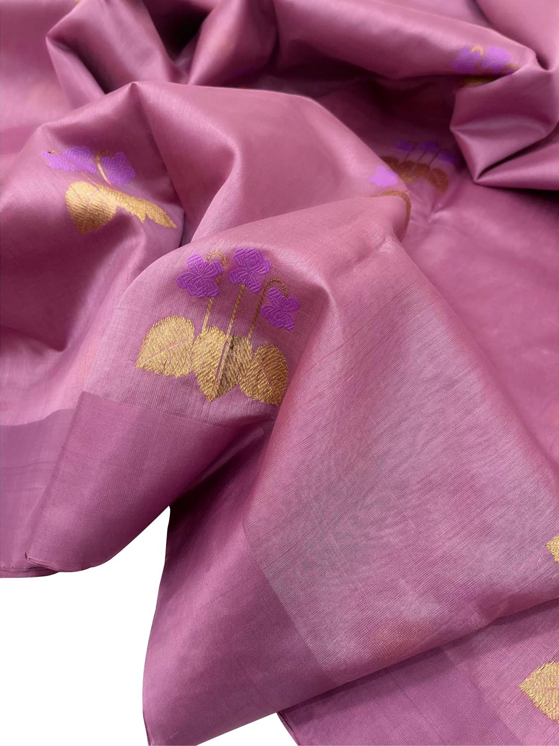 Pretty in Pink: Chanderi Handloom Pure Silk Saree - Luxurion World