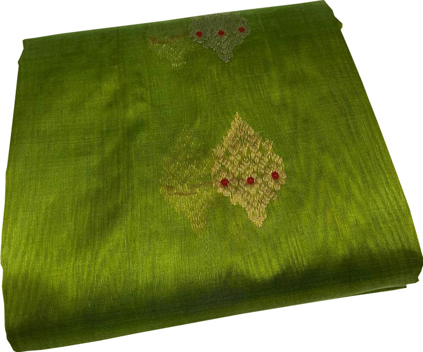 Green Chanderi Handloom Pure Silk Saree - Luxurion World