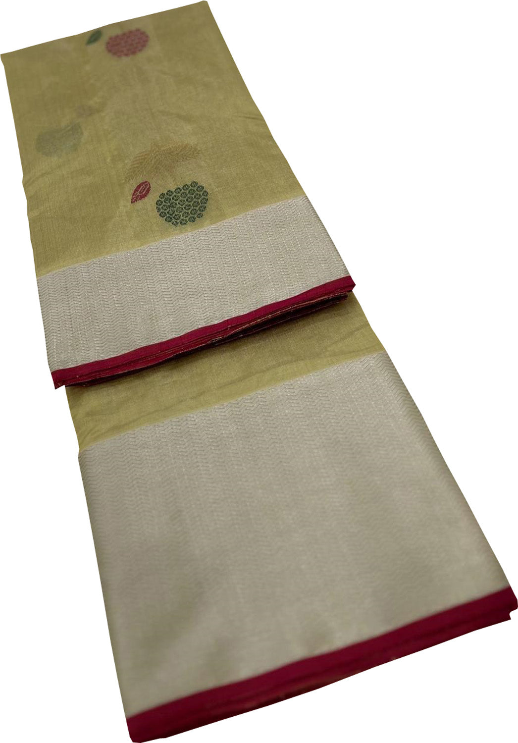 Yellow Chanderi Handloom Pure Tissue Silk Saree - Luxurion World
