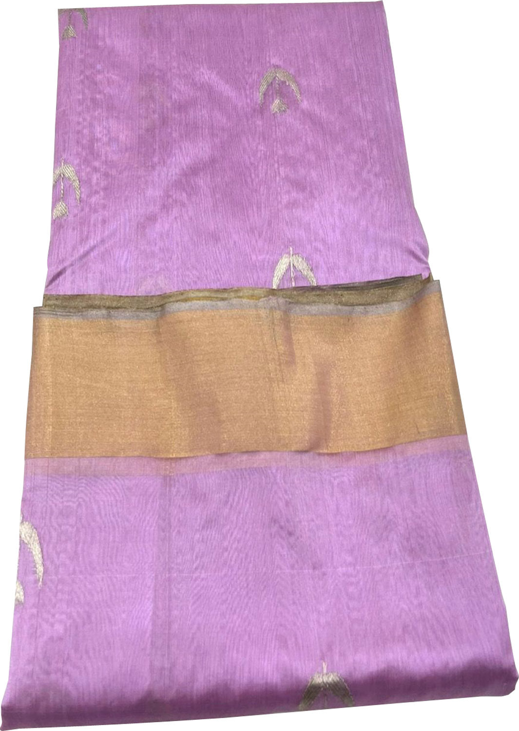Purple Chanderi Handloom Pure Silk Saree - Luxurion World