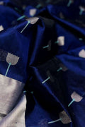 Blue Chanderi Handloom Pure Silk Saree - Luxurion World
