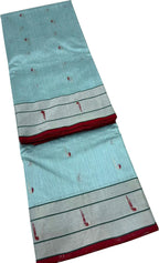 Blue Chanderi Handloom Pure Silk Saree - Luxurion World