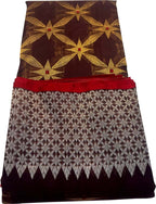 Brown And Golden Chanderi Handloom Pure Silk Saree - Luxurion World