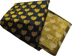 Elegant Black Silk Saree with Flower Design - Luxurion World