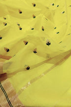 Yellow Chanderi Silk Saree: Handloom Elegance - Luxurion World