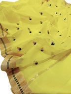 Yellow Chanderi Silk Saree: Handloom Elegance - Luxurion World