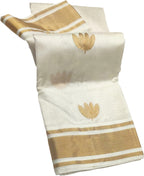 Exquisite Off White Handloom Chanderi Silk Saree - Luxurion World