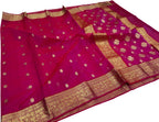 Handloom Chanderi Silk Saree with Booti Design - Luxurion World