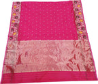 Beautiful Pink Handloom Chanderi Pure Katan Silk Saree - Luxurion World