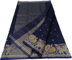 Exquisite Blue Handloom Chanderi Pure Katan Silk Saree - Luxurion World